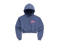 Gap x MadHappy Women's Full Zip Cropped Mad Hoodie Navy