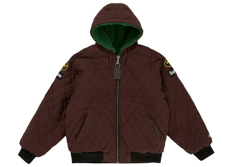 Supreme Vanson Leathers Reversible Quilted Hooded Jacket